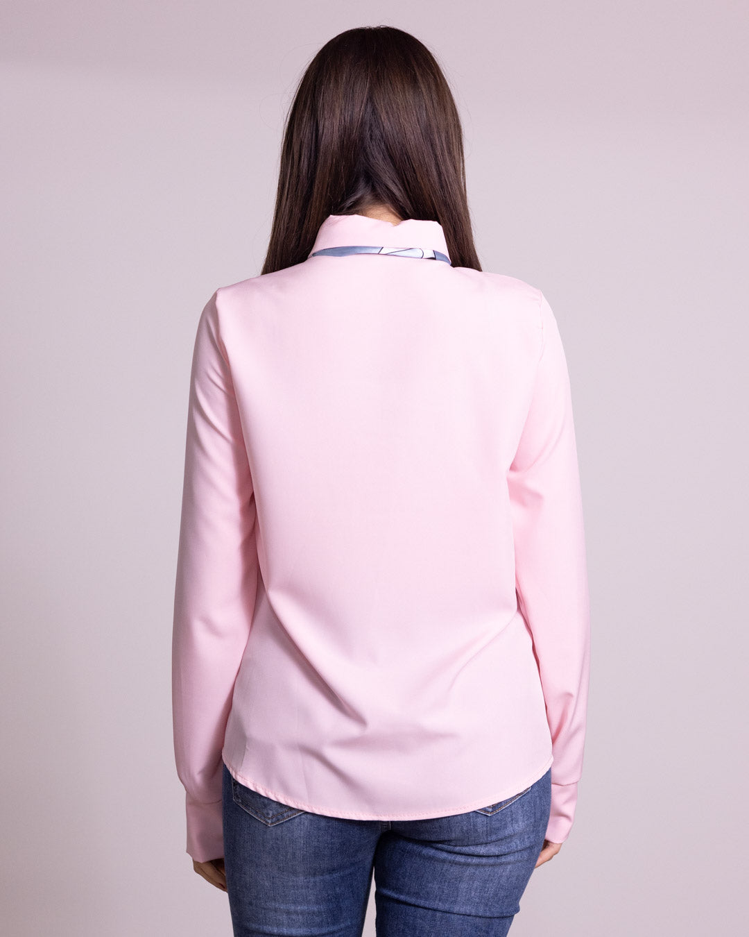 Camicia con foulard fiocco