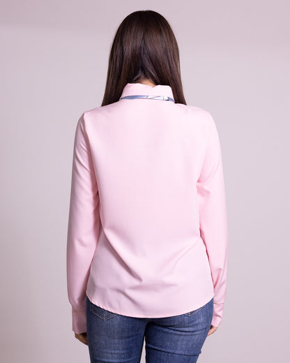 Camicia con foulard fiocco