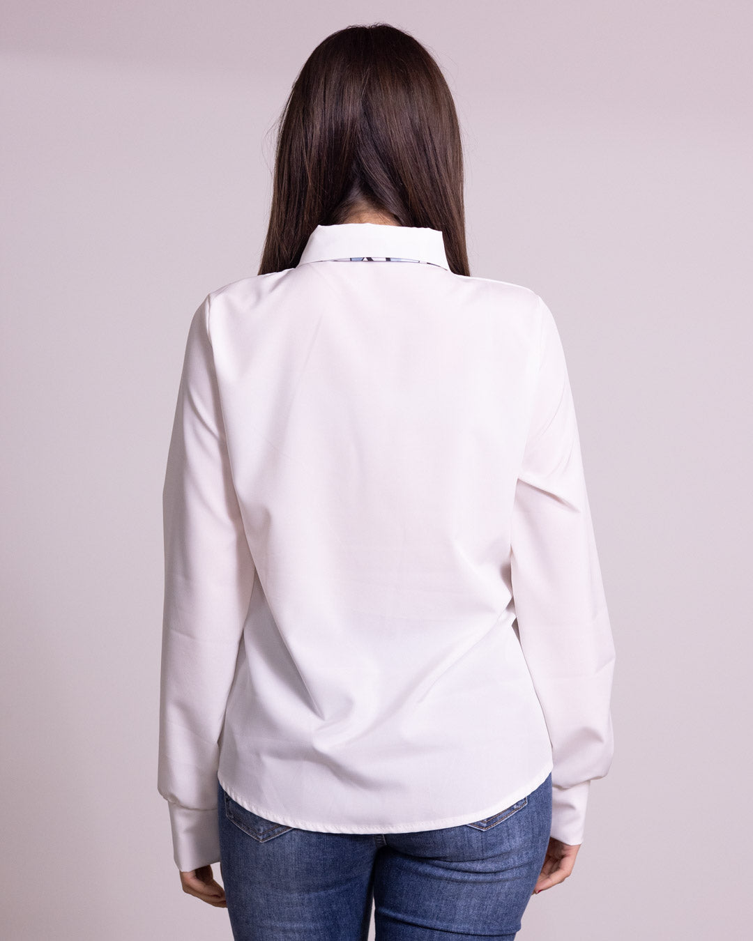 Camicia con foulard fiocco