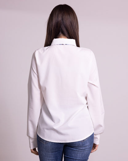 Camicia con foulard fiocco