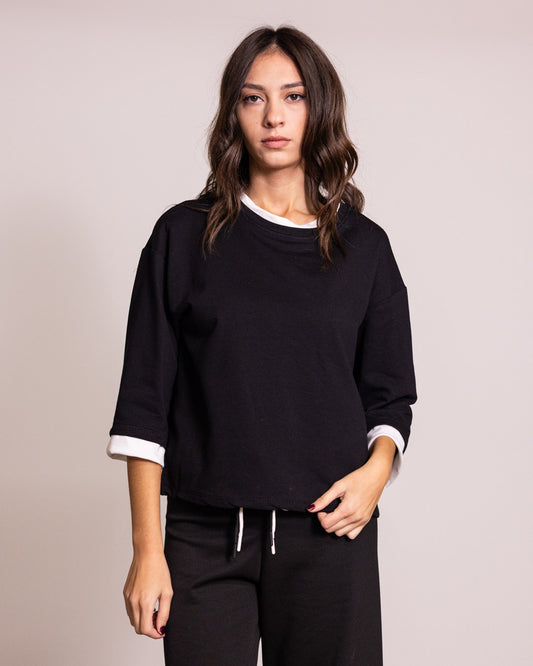 Felpa con manica 3/4