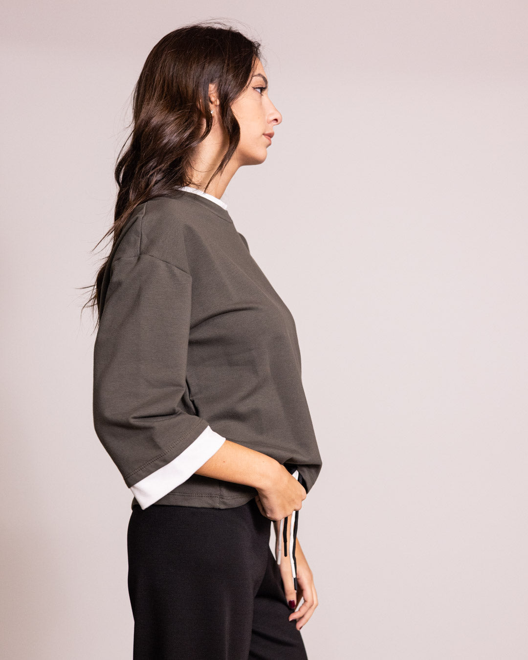 Felpa con manica 3/4