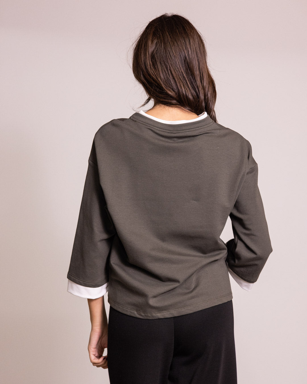 Felpa con manica 3/4