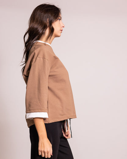 Felpa con manica 3/4