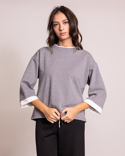 Felpa con manica 3/4