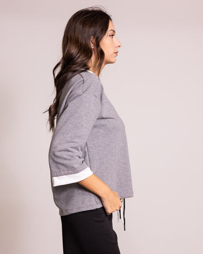 Felpa con manica 3/4