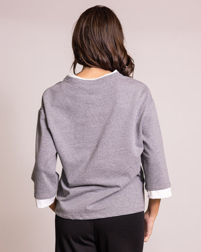 Felpa con manica 3/4