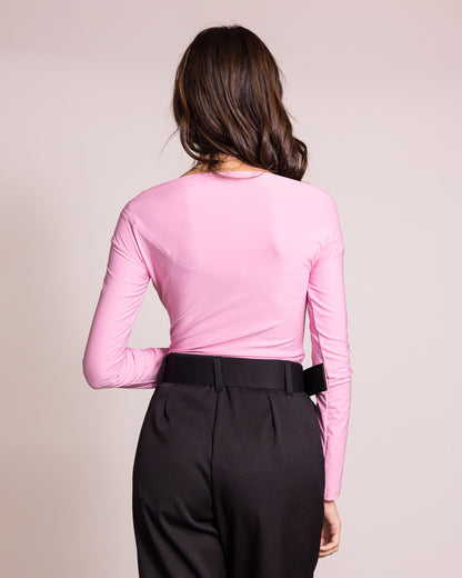 Top body con scollo asimmetrico