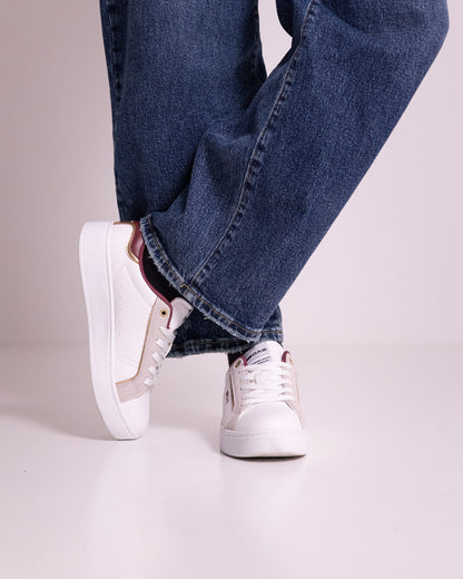 Sneakers bianco/bordeux