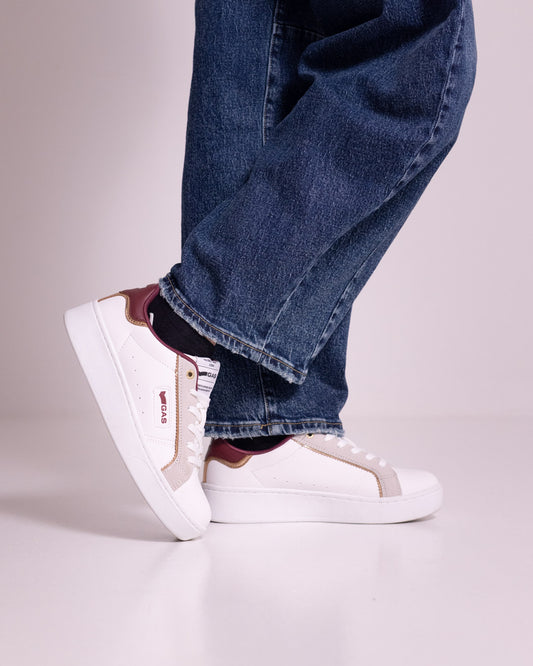 Sneakers bianco/bordeux