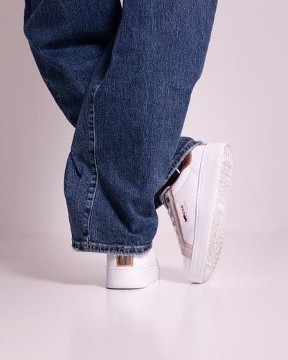 Sneakers bianco/bordeux