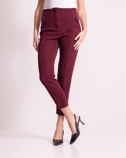 Pantalone a sigaretta cropped