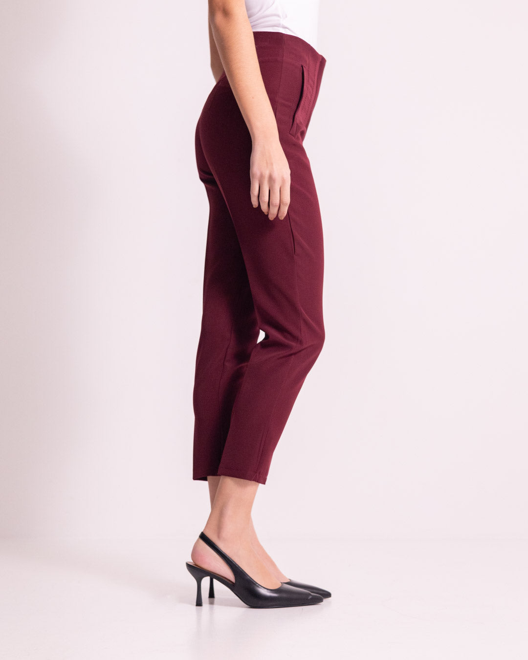 Pantalone a sigaretta cropped