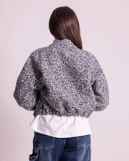 Giacca corta effetto teddy