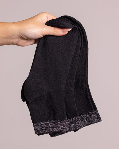 Tripack ankle socks con dettaglio