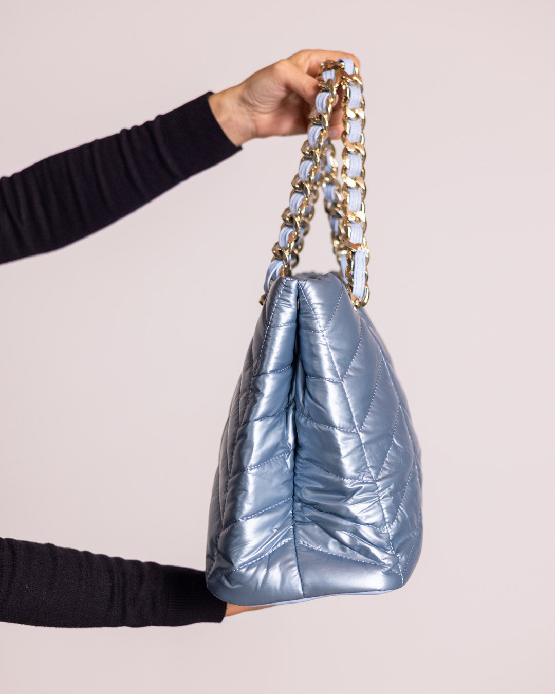 Borsa trapuntata cielo