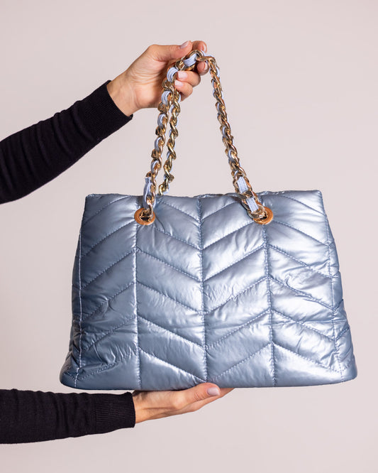 Borsa trapuntata cielo