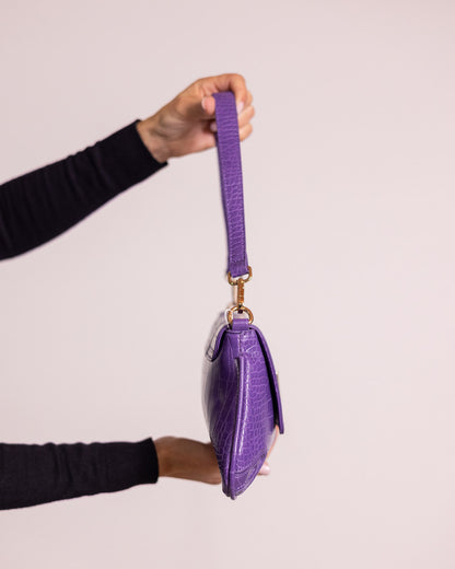 Borsa baguette  coccodrillo