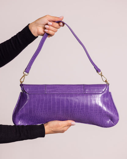 Borsa baguette  coccodrillo