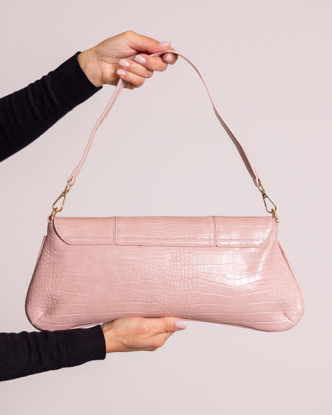 Borsa baguette  coccodrillo