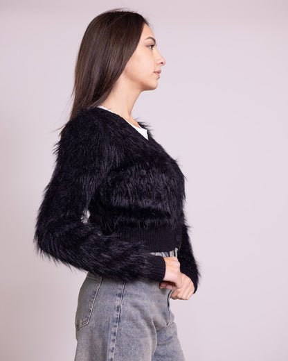 Cardigan cropped 4 bottoni