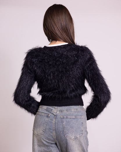 Cardigan cropped 4 bottoni