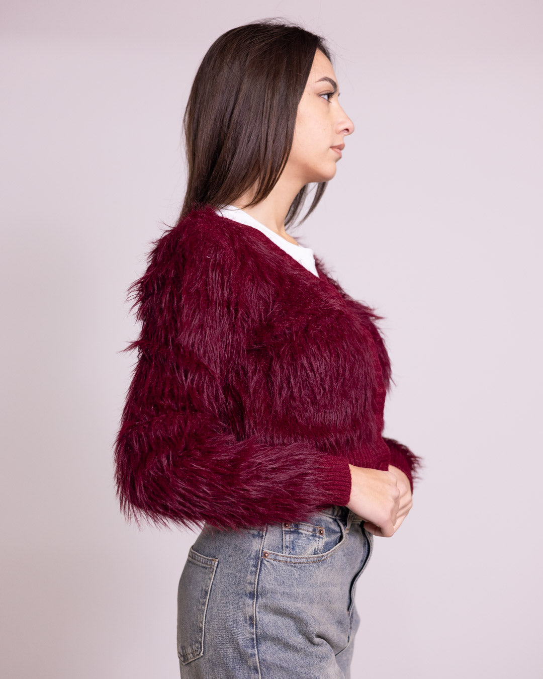 Cardigan cropped 4 bottoni