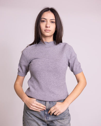 Maglione girocollo con brillantini