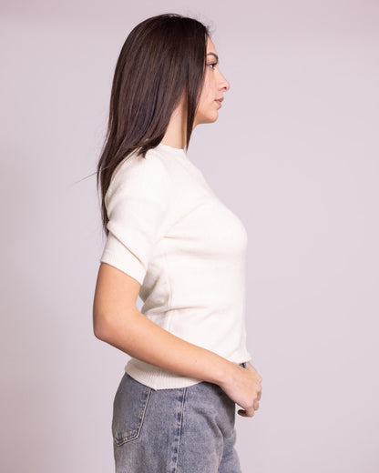 Maglione girocollo con brillantini