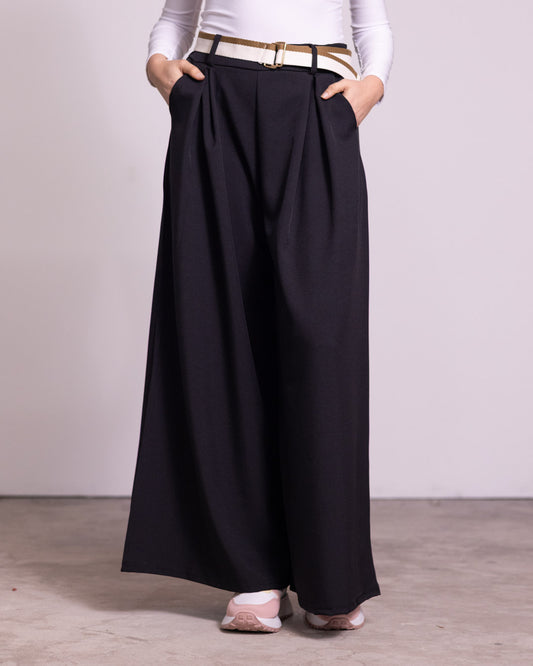 Pantalone palazzo con pinces