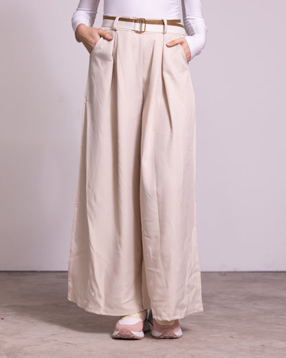 Pantalone palazzo con pinces