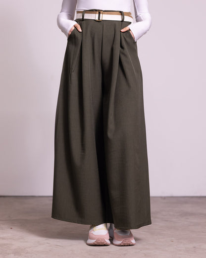 Pantalone palazzo con pinces