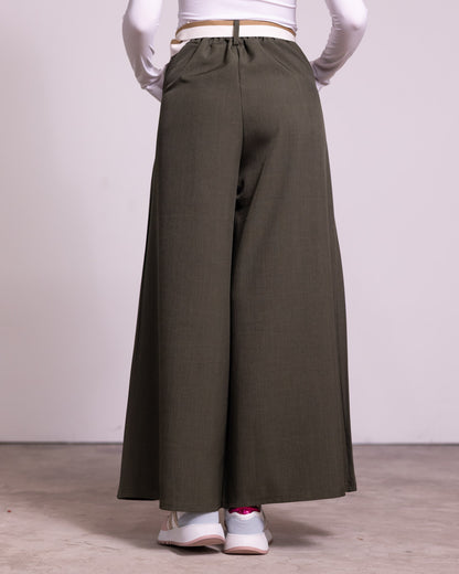 Pantalone palazzo con pinces