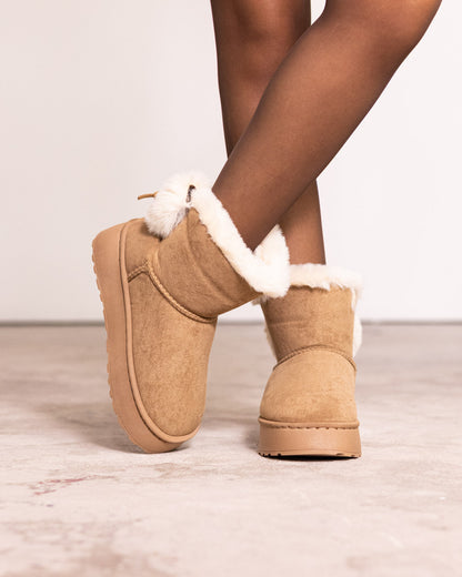 Mini boot con pelliccia