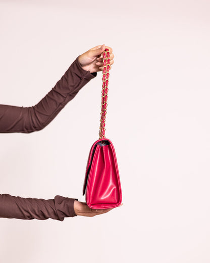 Borsa compatta chevron