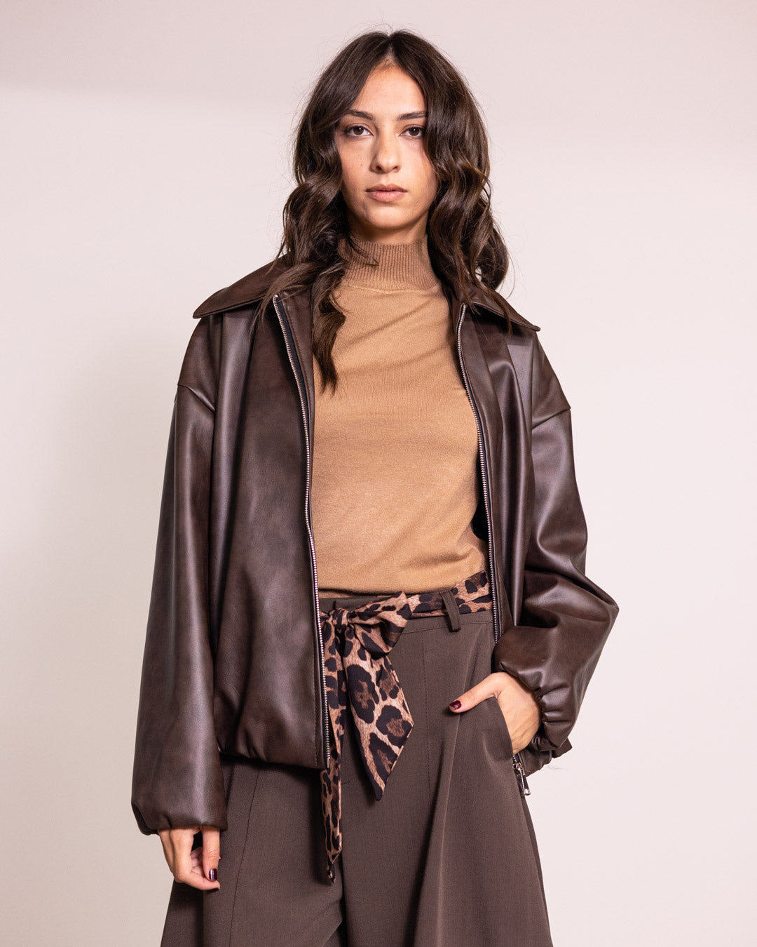 Giacca oversize con zip