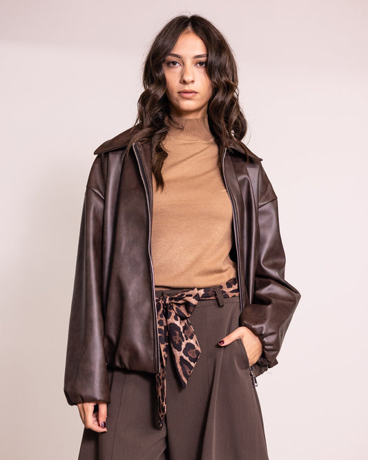 Giacca oversize con zip