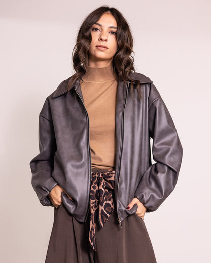 Giacca oversize con zip