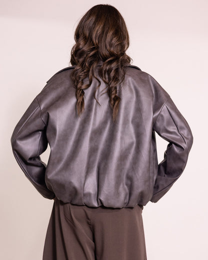 Giacca oversize con zip