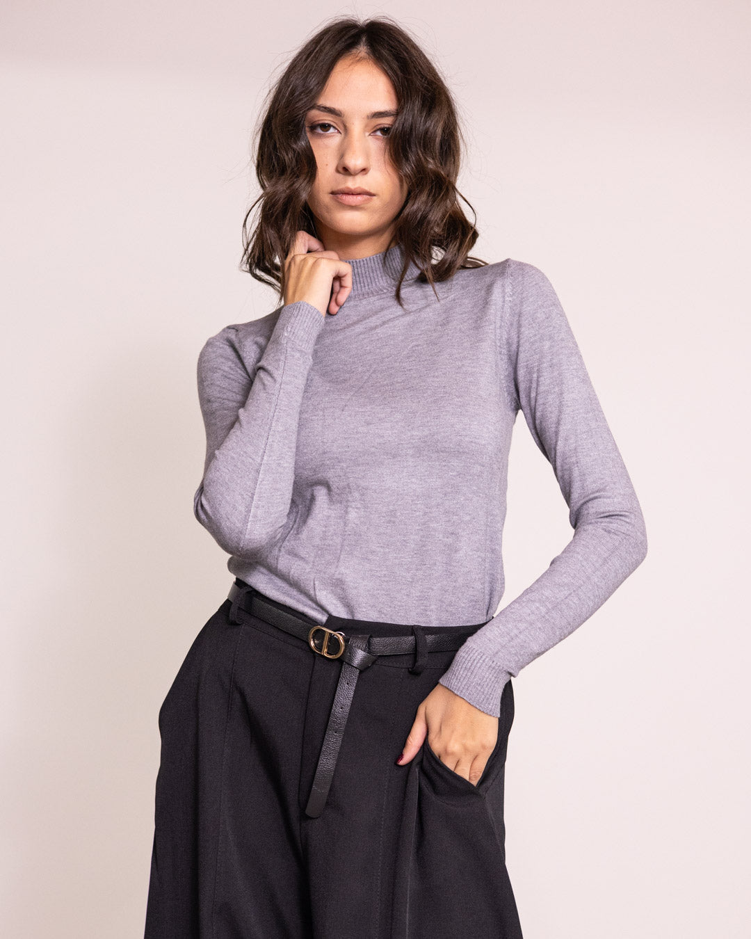 Maglione lupetto manica lunga