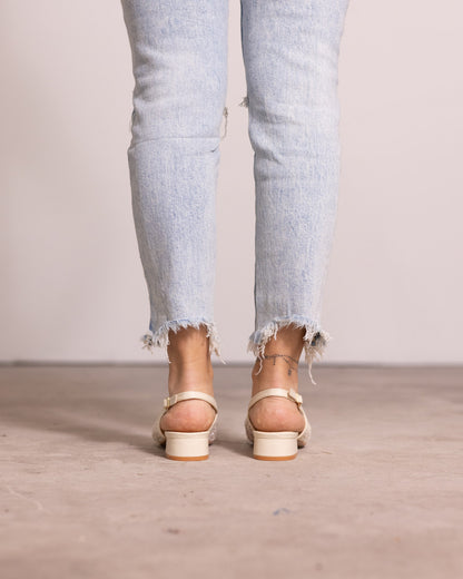 Ballerina slingback tessuto a rete