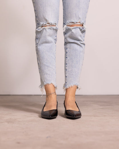 Décolleté slingback tacco quadrato