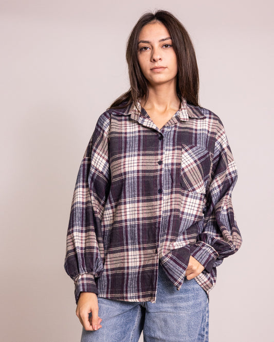 Camica oversize misto lana