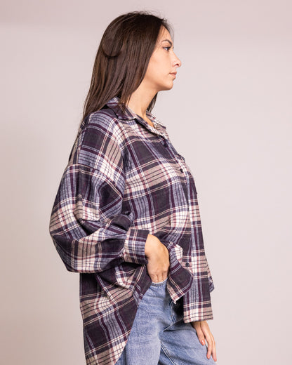 Camica oversize misto lana