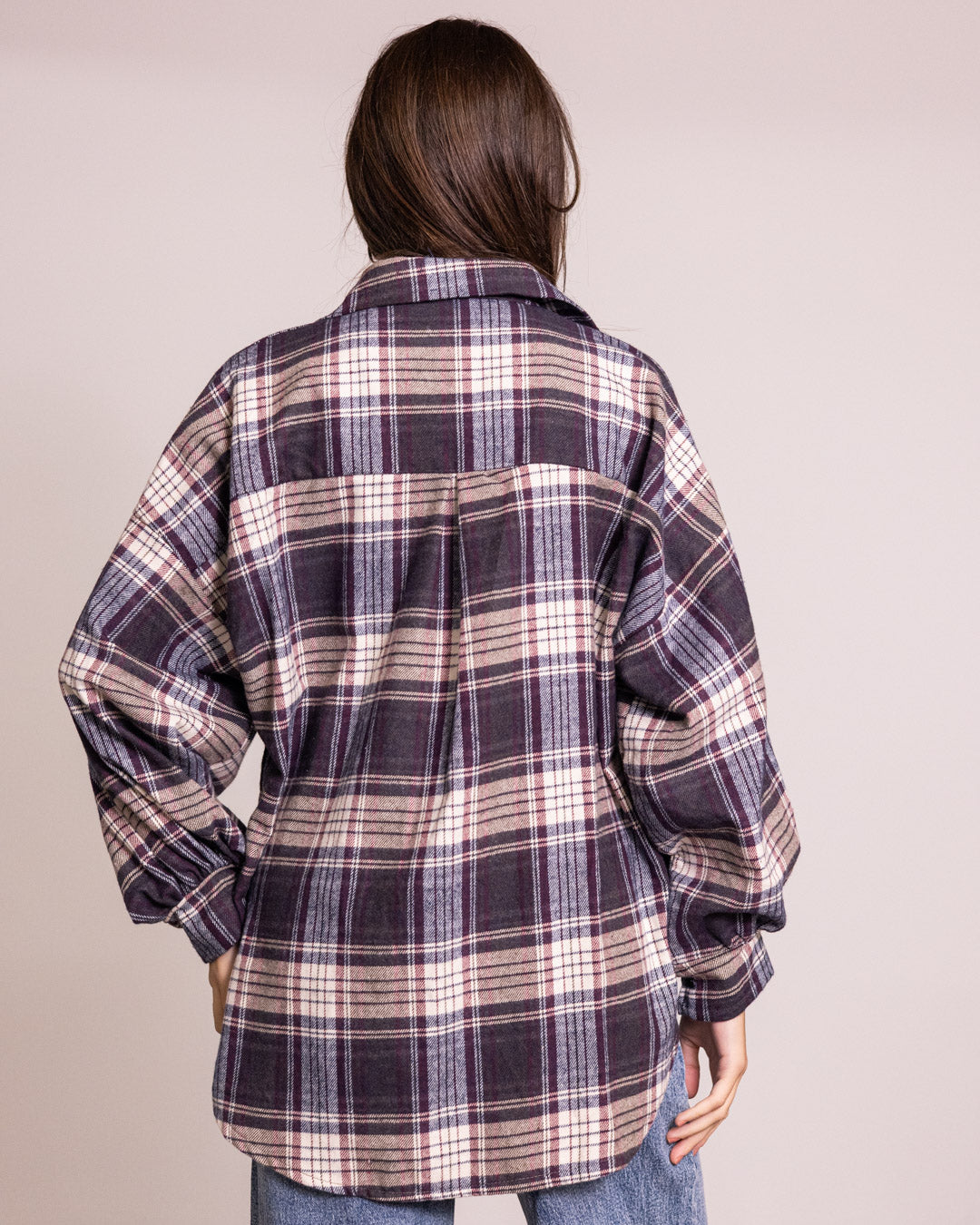 Camica oversize misto lana