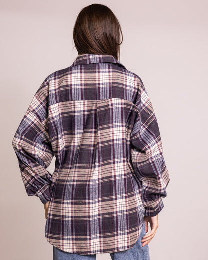 Camica oversize misto lana