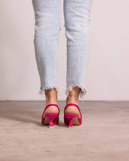 Décolleté slingback tacco kitten