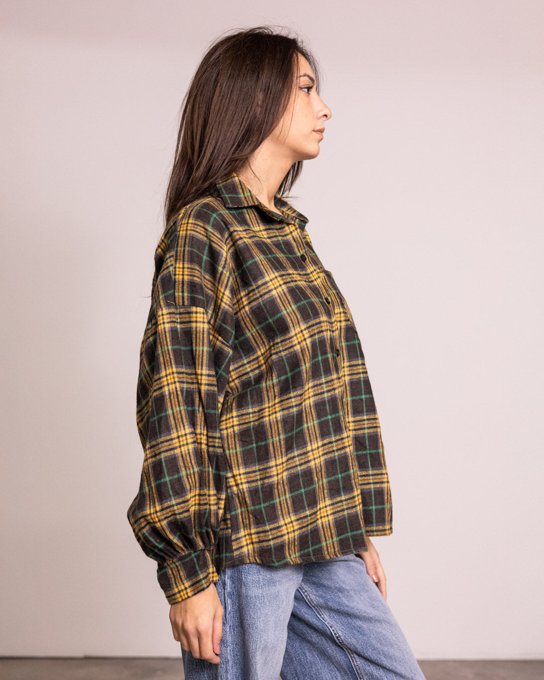 Camica oversize misto lana