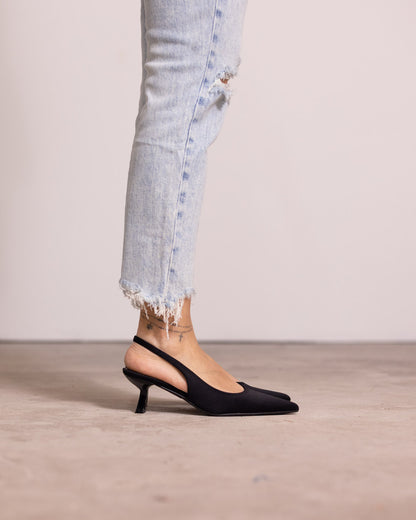 Décolleté slingback tacco kitten