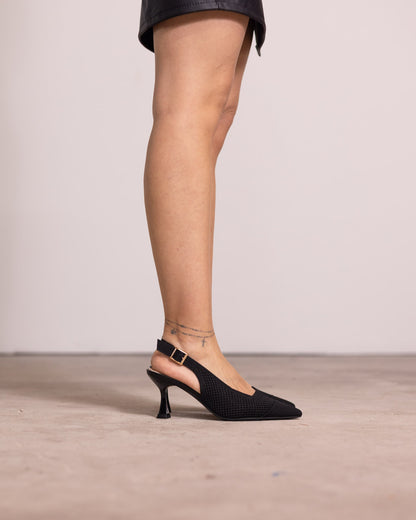 Décolleté slingback mesh